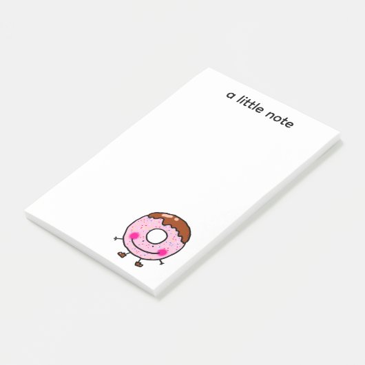 Post-it® Smiling Sprinkle Donut Character Art (Incliné)