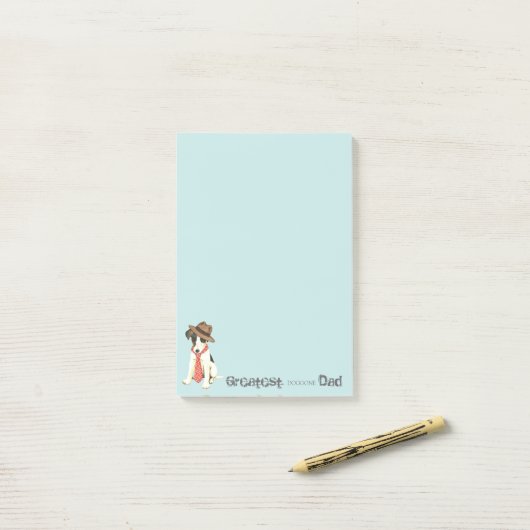 Post-it® Smooth Fox Terrier Papa (Sur un bureau)