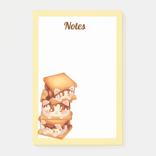 Post-it® S'more Chocolate Cats (Devant)