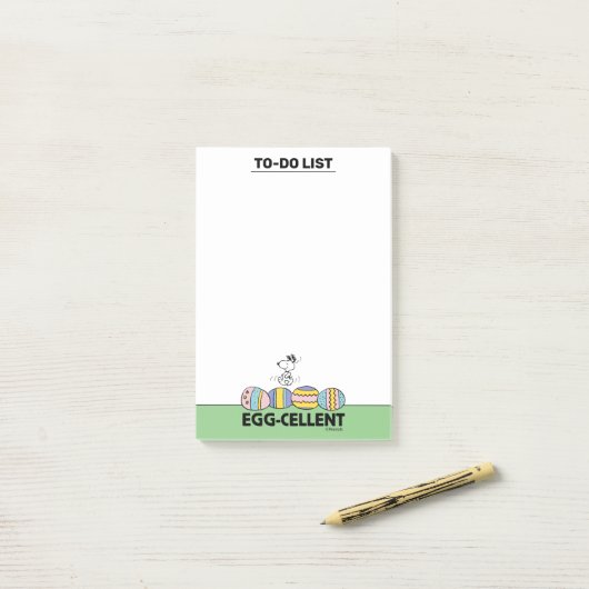 Post-it® Snoopy à l'oeuf Pâques (Sur un bureau)