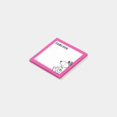 Post-it® Snoopy Black & Magenta | Ajoutez votre nom (Incliné)