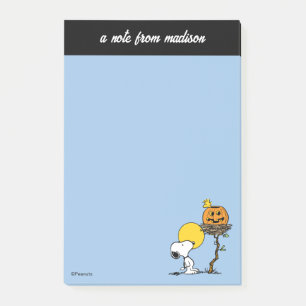 Post-it® Snoopy & Bois Nid Avec Jack O'Lantern