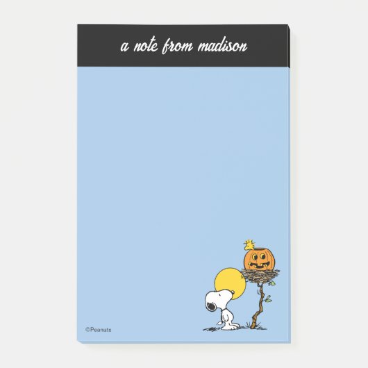 Post-it® Snoopy & Bois Nid Avec Jack O'Lantern (Devant)