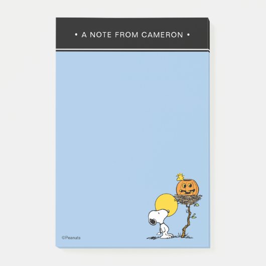 Post-it® Snoopy & Bois Nid Avec Jack O'Lantern (Devant)