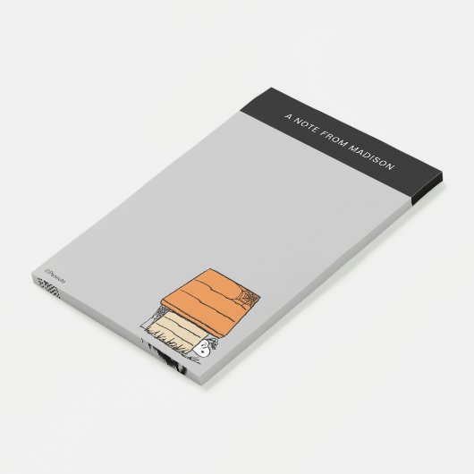 Post-it® Snoopy Halloween Spider Web Doghouse (Incliné)