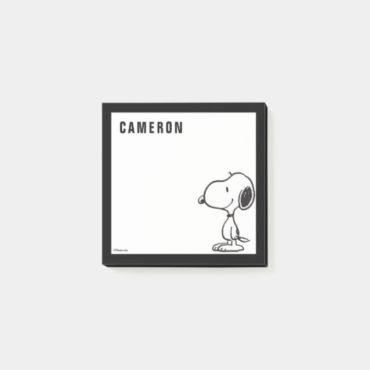 Post-it® Snoopy Smile Giggle Laugh | Add Your Name (Devant)