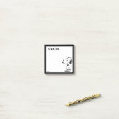 Post-it® Snoopy Smile Giggle Laugh | Add Your Name (Sur un bureau)
