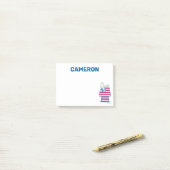 Post-it® Snoopy sur 4 juillet Dog House (Sur un bureau)