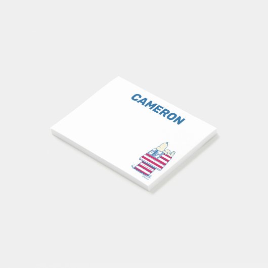 Post-it® Snoopy sur 4 juillet Dog House (Incliné)