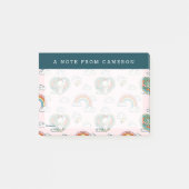 Post-it® Snoopy & Woodstock Rainbow Heart Motif (Devant)