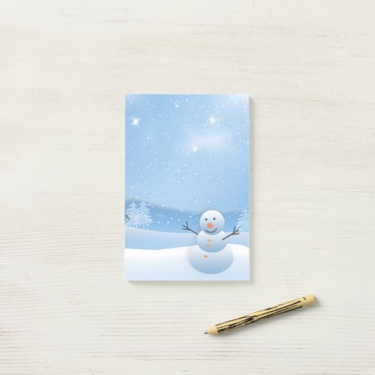Post-it® Snowman (Sur un bureau)