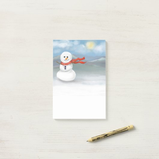 Post-it® Snowman (Sur un bureau)