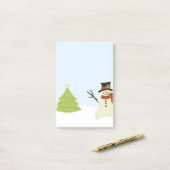Post-it® Snowman et arbre (Sur un bureau)