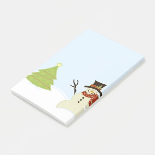 Post-it® Snowman et arbre (Incliné)