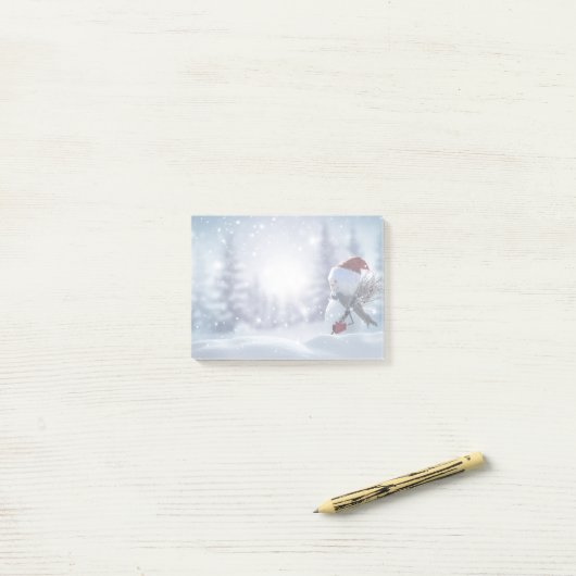 Post-it® Snowman poster le pavé de notes (Sur un bureau)