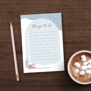 Post-it® Snowy Village Personalized To Do List