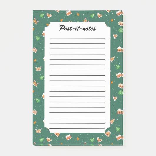 Post-it® Snowy Winter Gingerbread Maison Cookies (Devant)