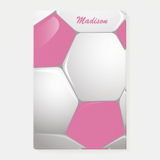 Post-it® Soccer Ball Pink and White (Devant)