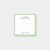 Post-it® Soft Pink Roses Notes with Name (Devant)