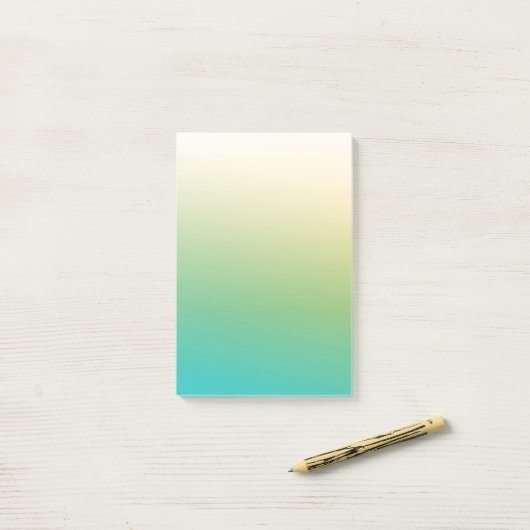 Post-it® Soft yellowish-green (Sur un bureau)