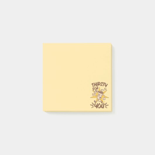 Post-it® Soif de vous drôle blague romantique rétro (Devant)