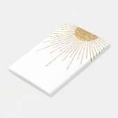 Post-it® Soleil brillant en or blanc moderne (Incliné)
