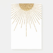 Post-it® Soleil brillant en or blanc moderne (Devant)