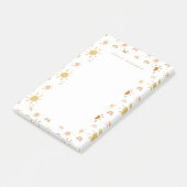 Post-it® Soleil de l'aquarelle bohème en jaune (Incliné)