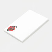 Post-it® Soleil dragon - blanc noir rouge + vos idées (Incliné)