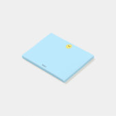 Post-it® Soleil heureux mignon sur fond bleu clair (Incliné)