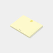 Post-it® Soleil heureux mignon sur fond jaune (Incliné)