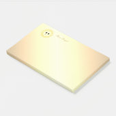 Post-it® Soleil heureux mignon sur un dégradé doré (Incliné)