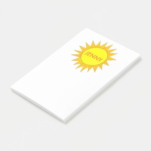 Post-it® Soleil Jaune Personnalisé Sunshine Sunny Day Post  (Incliné)