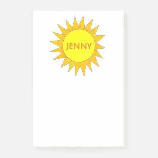 Post-it® Soleil Jaune Personnalisé Sunshine Sunny Day Post  (Devant)