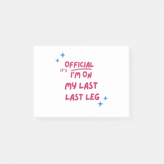 Post-it® Son Im Officiel Sur Mon Handicap Amputé De Dernièr (Devant)