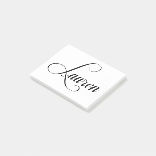 Post-it® Son Nom Est Lauren Calligraphy (Incliné)