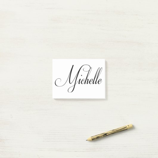 Post-it® Son nom est Michelle Calligraphy (Sur un bureau)