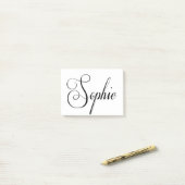 Post-it® Son Nom Est Sophie Calligraphy (Sur un bureau)