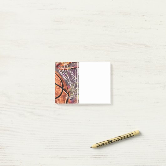 Post-it® Son nom filles basket (Sur un bureau)