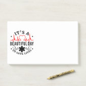 Post-it® Son un beau jour pour sauver les vies (Sur un bureau)