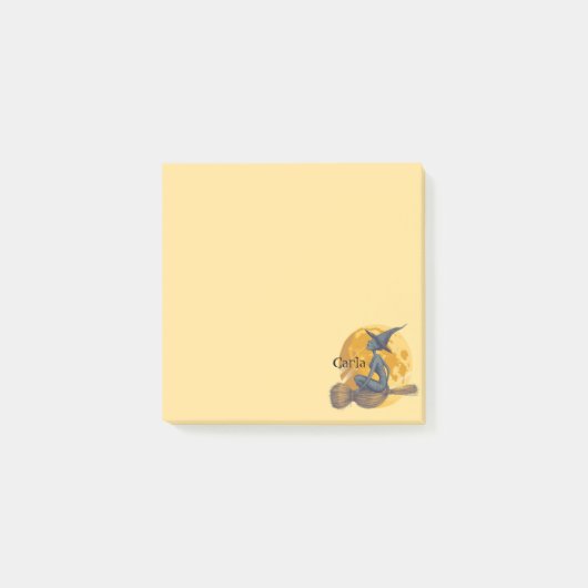 Post-it® Sorcière éffrayante Jaune (Devant)