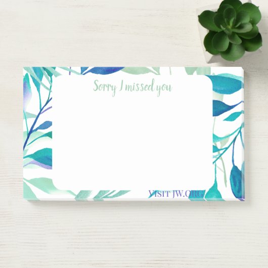 Post-it® Sorry I missed you. Visit Jw.org (Bureau)