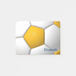 Post-it® Soucoupe de football Jaune personnalisée