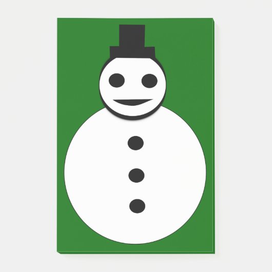 Post-it® Sourire Noël Snowman Post it note Pad (Devant)