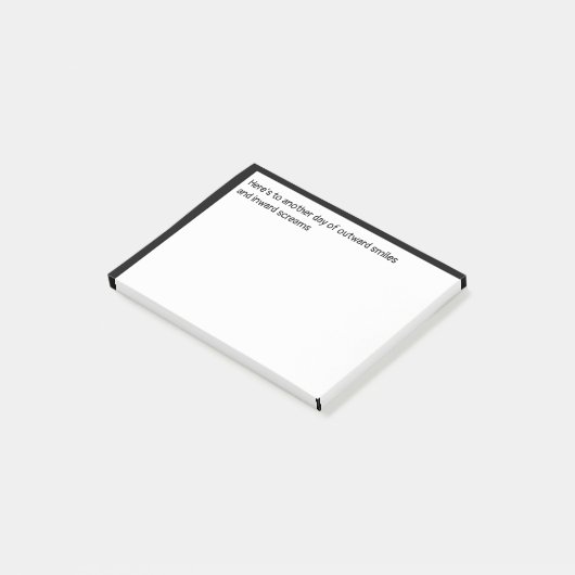 Post-it® Sourires extérieurs et hurlements intérieurs Lieu (Incliné)