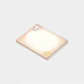 Post-it® Souris et fromage blanc sur beige (Incliné)