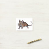 Post-it® SOURIS, illustration Brown de souris de champ (Sur un bureau)