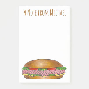 Post-it® Sous-marin personnalisé Sandwich Hoagie Poste