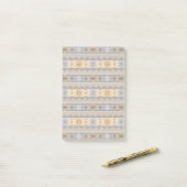 Post-it® Southwest Design Gold Blue Grey Tribal Motif (Sur un bureau)