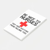 POST-IT® SOYEZ BIEN AVEC LES INFIRMIÈRES (Incliné)